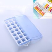 Summer 21 Grid Cool Zelfgemaakte Ice Cube Ice Box Mold met deksel (blauw)