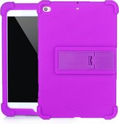 Voor iPad mini 5/4 Tablet PC siliconen beschermhoes met onzichtbare beugel (paars)