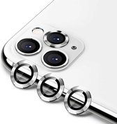 ENKAY Hat-Prince 3 PCS voor iPhone 11 Pro / 11 Pro Max aluminiumlegering + gehard glas Camera Lens Cover Volledige dekking beschermer (zilver)