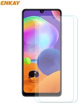 Voor Samsung Galaxy A31 2 STUKS ENKAY Hat-Prince 0.26mm 9H 2.5D gebogen gehard glasfilm