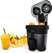 Juicer Dual Elektrische citruspers, dubbel kegelsysteem, 90 W, vruchtvleesfilter, 500 ml,  2 opzetstukken