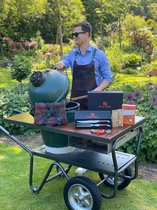 Luxe barbecue pakket - Rielse Reuzen - barbecue set - Leren schort - Bluetooth thermometer - trancheerset - Luxe geschenkdoos - rookhout- barbecue cadeau