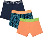Vingino Blue 3 Pack Jongens Onderbroek - Multicolor Orange - Maat 158-164
