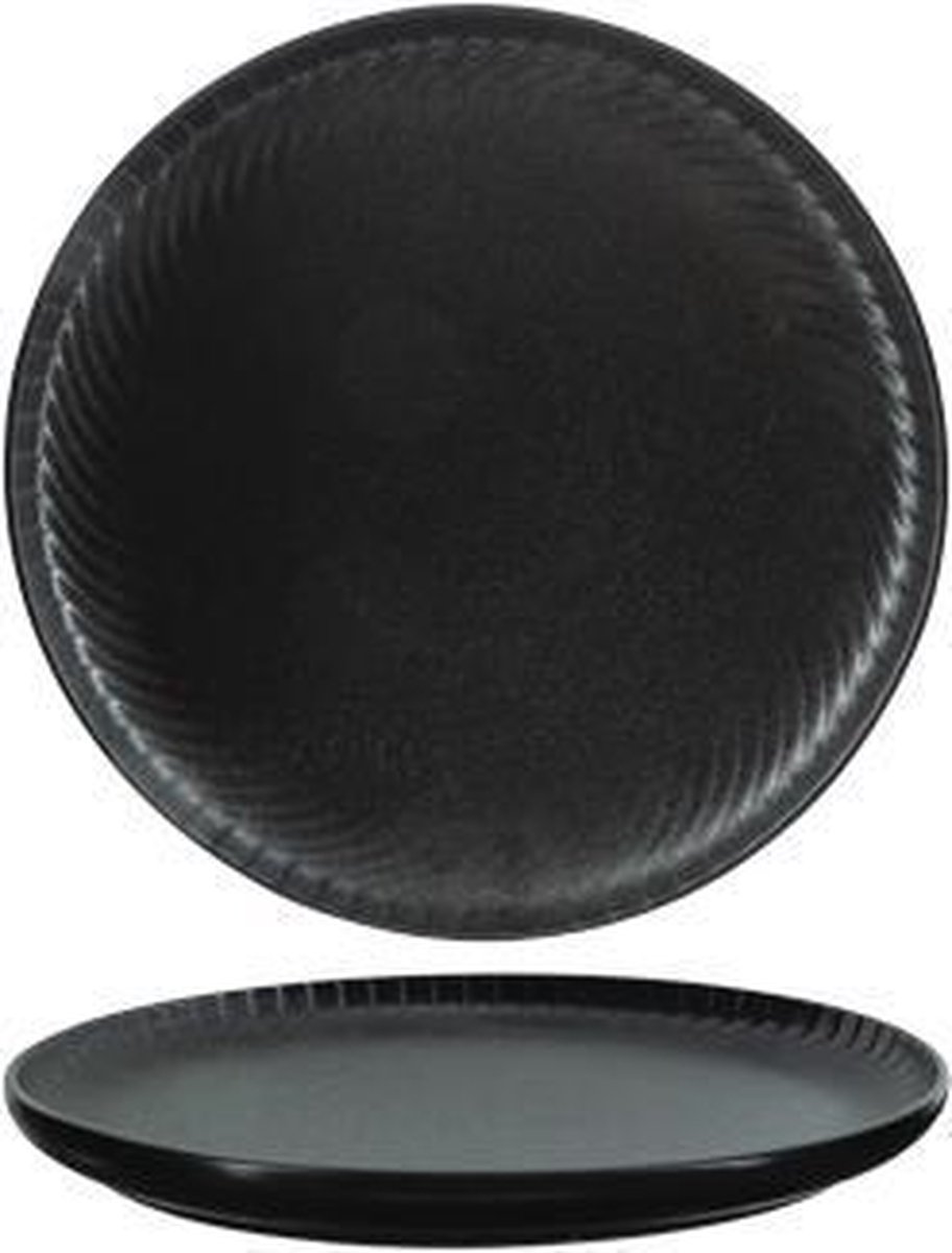 Cosy&Trendy Dakota Black dinerbord - Ø 26,5 cm - Set-4