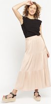 LOLALIZA Satijnen maxi rok - Nude - Maat M