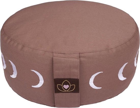 Meditatiekussen eco moon taupe rond - Lotus | Yoga kussen