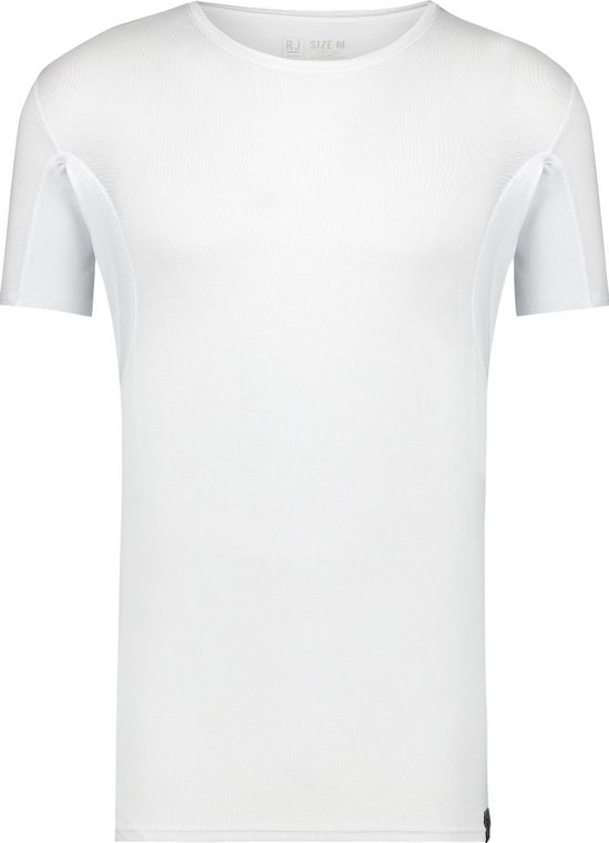 RJ Bodywear Sweatproof T-shirt (1-pack) - heren T-shirt met anti-zweet oksels - O-hals - wit - Maat: M