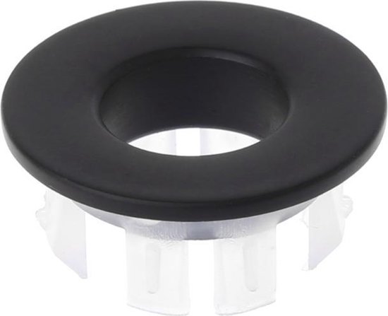 Fortifura Calvi Luxe Overloopring - 3cm - geschikt voor wastafels - Geborsteld Gunmetal PVD - SW719445 Fortifura Calvi Luxe Overloopring - 3cm - geschikt voor wastafels - Geborsteld Gunmetal PVD - SW719445