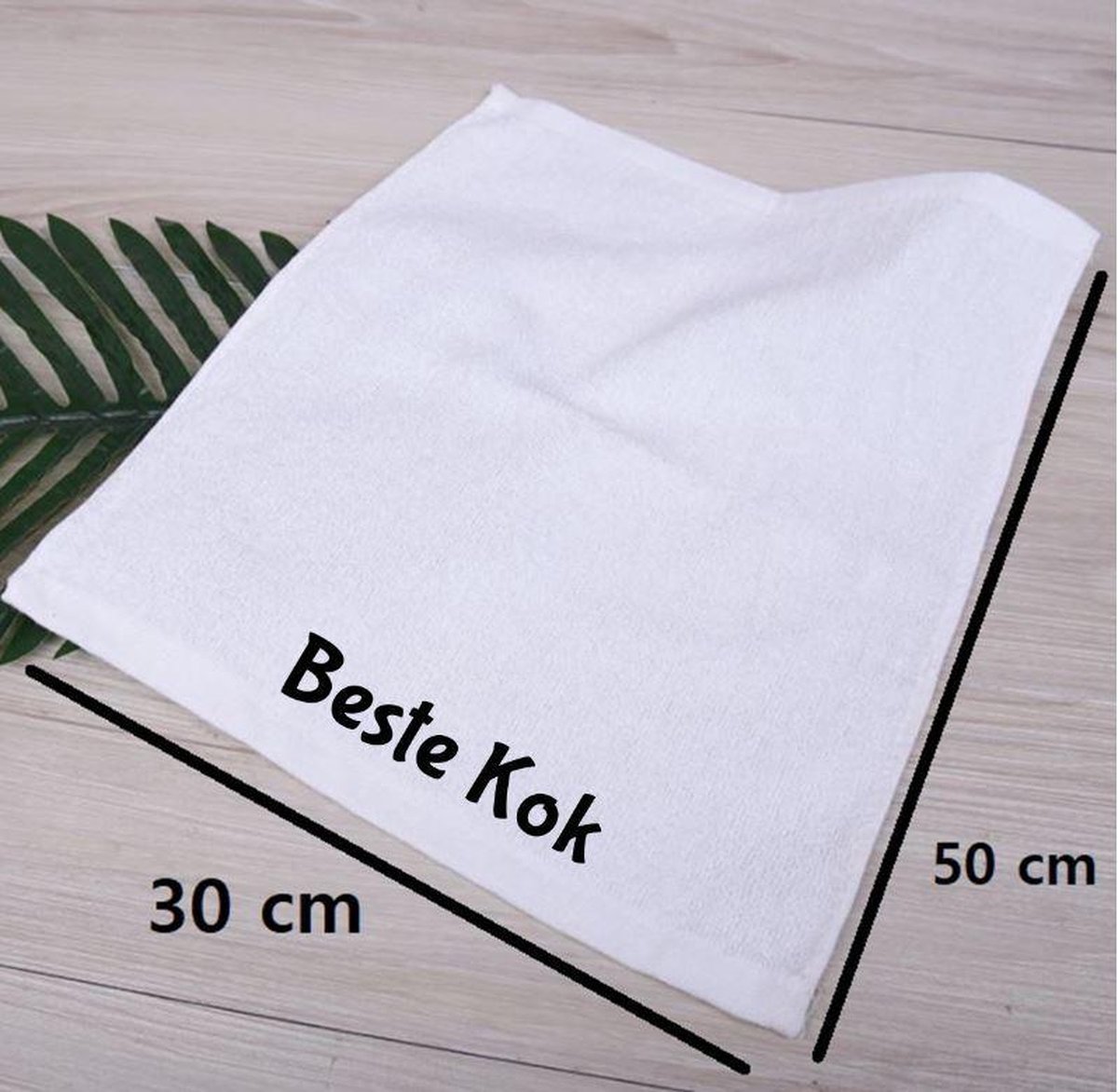 Akyol - Beste kok Geborduurd handdoek gastendoek - Cadeau - Gepersonaliseerd - Bedankje- Gastendoekje 30 x 50 - 100% katoen