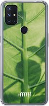 6F hoesje - geschikt voor OnePlus Nord N10 5G -  Transparant TPU Case - Leaves Macro #ffffff