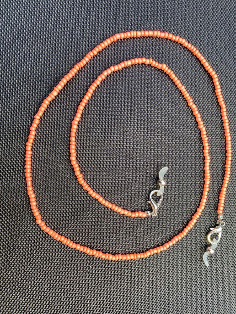 Zonnebril koord - Brillenkoord - Zonnebrilkoord - Zonnebril Ketting - Ibiza style - Dames - Koningsdag - EK - WK - Gekleurde Kraaltjes - Koraal - Oranje - Zalm roze - Gewoon Leuk!