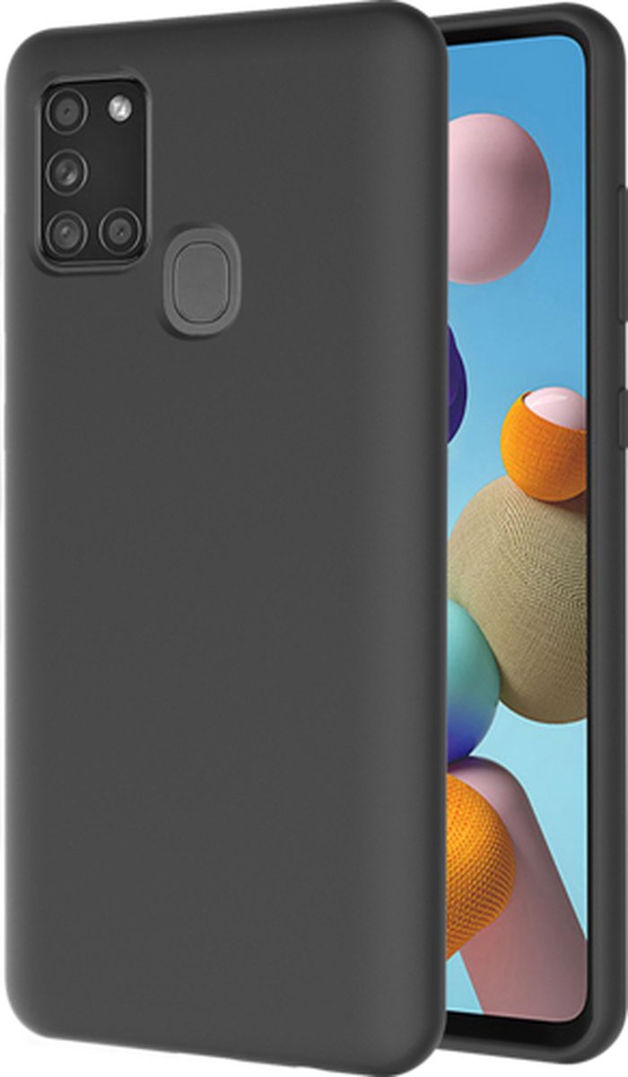 Azuri Samsung Galaxy A21s Back Cover Siliconen Zwart