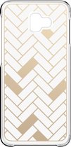 Samsung pattern hard case - transparant/goud - voor Samsung J610 Galaxy J6+