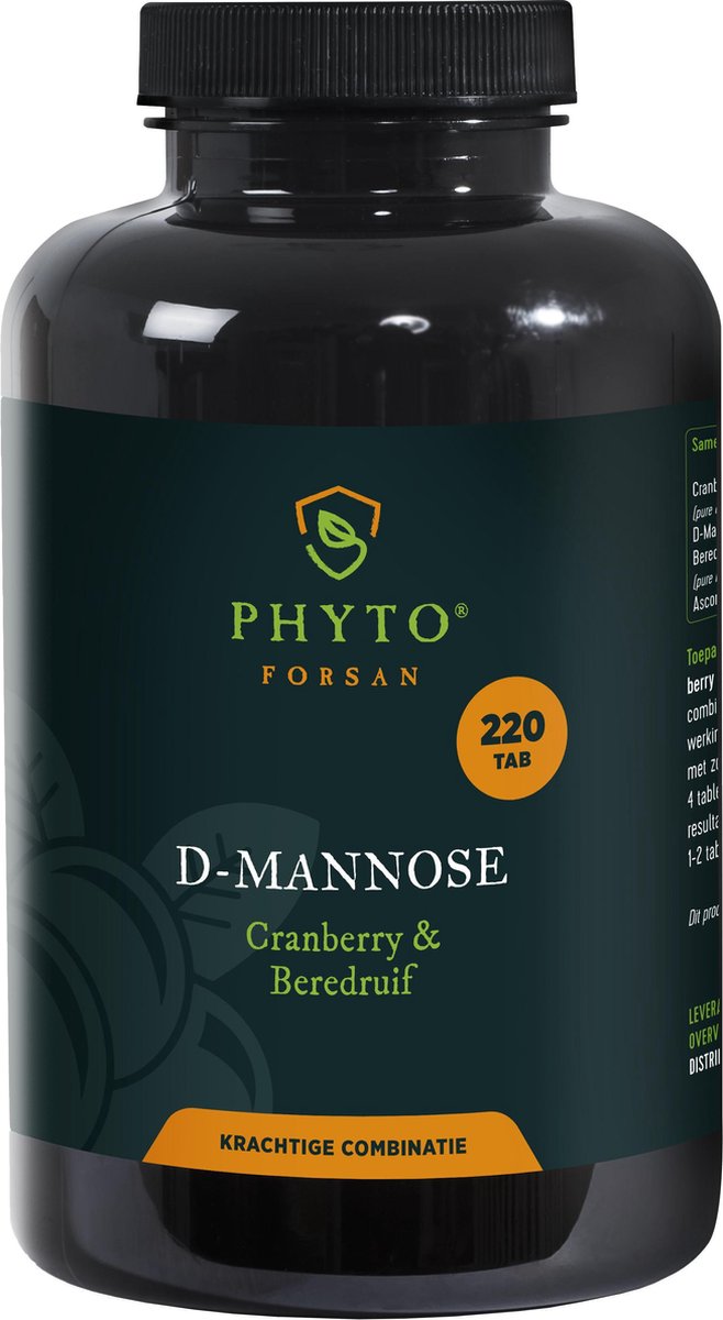 Goedkoopste D-Mannose Cranberry Beredruif 220 tabletten