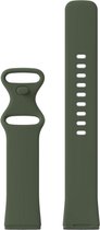 DrPhone FVS TPU Siliconen Polsband – Armband – Sportband  Geschikt voor Fitbit Versa 3 / Fitbit Sense – Maat L – Groen