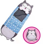 Happy napper - 120 cms | slaapzak junior |nappers | Children Sleeping Bag | kinderen slaapzak | Super Soft 2 in 1 Fun Pillow &Sleepy for Boys | kat slaapzak | zachte slaapzak | knu