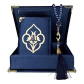 Luxe box met Koran en tesbih blauw