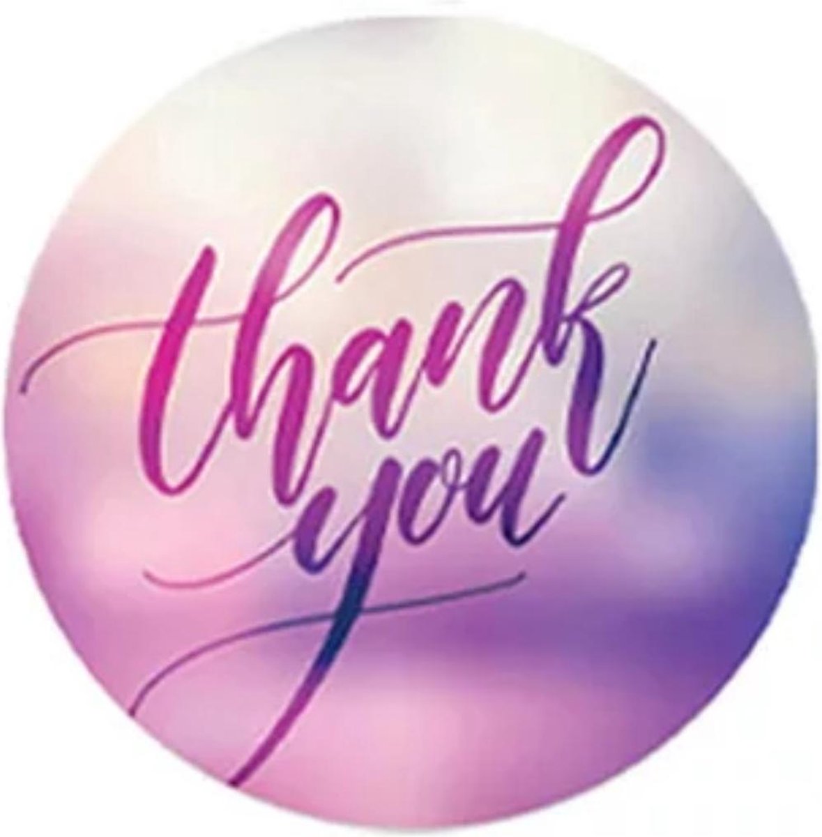 Stickers op rol Multiplaza "THANK YOU" - 500 stuks - Etiketten - roze - bedankt - promoten bedrijf - hobby - bedrijf - webshop - bestellingen - brief - pakket
