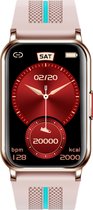 Belesy® STRIPE - Smartwatch Dames – Smartwatch Heren - Horloge - 1.57 inch - Kleurenscherm - Stappenteller - Bloeddruk - Hartslag – Maak je eigen wijzerplaat - 15 Wijzerplaten – Sp