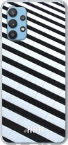 6F hoesje - geschikt voor Samsung Galaxy A32 4G -  Transparant TPU Case - Mono Tiles #ffffff