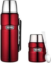 Thermos King thermosfles + lunchpot - Rood - Set