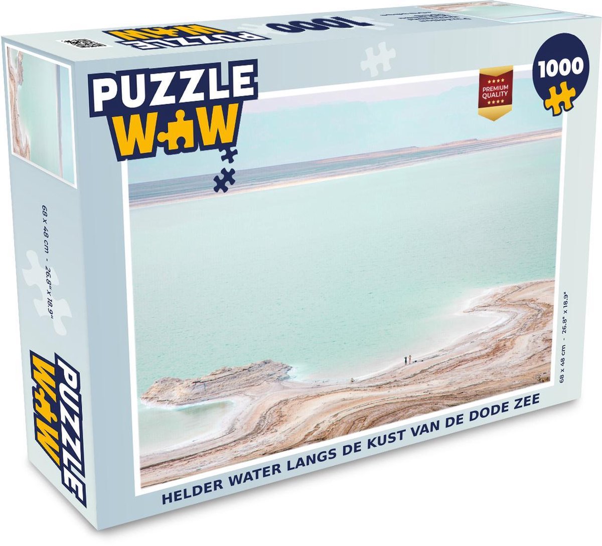 Afbeelding van product Puzzel 1000 stukjes volwassenen Dode zee 1000 stukjes - Helder water langs de kust van de dode zee puzzel 1000 stukjes - PuzzleWow heeft +100000 puzzels