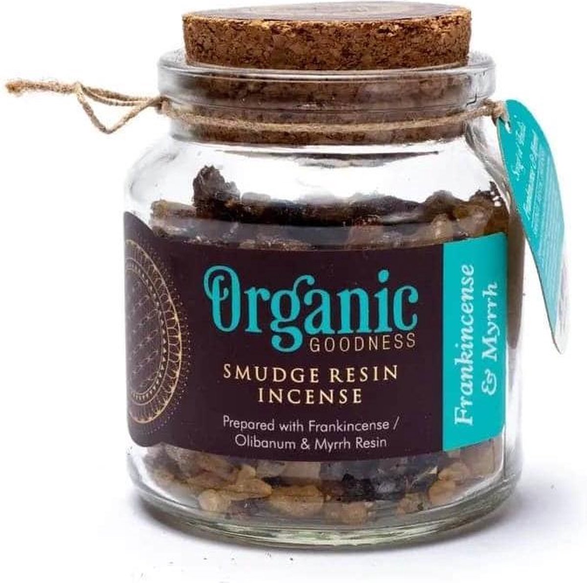 Yogi & Yogini naturals Organic Goodness Frankincense & Mirre Smudge Wierookkorrels / Wierookhars (100 gram) Zwart
