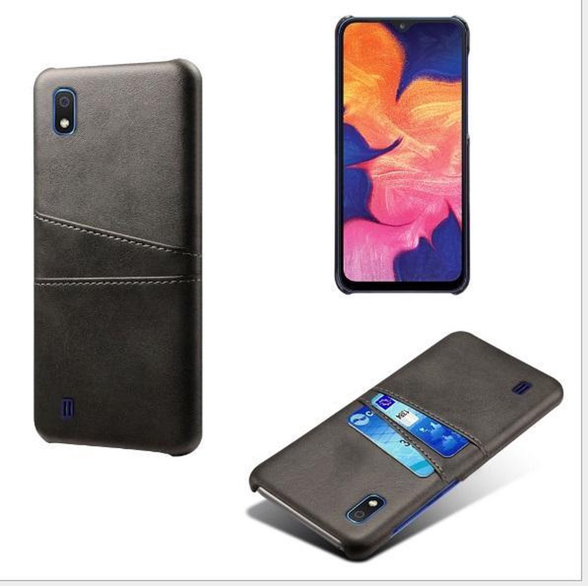 Backcover met Opbergvakjes + PMMA screen protector voor geschikt voor Samsung Galaxy A10