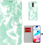 Voor Xiaomi Redmi 8/8A Cloud Fog Pattern Horizontal Flip Leather Case met houder & kaartsleuf & portemonnee (mintgroen)