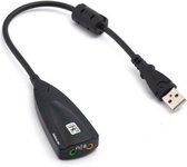 Jumalu Externe geluidskaarten plugin| Geluidskaart adapter | Sound card | USB audio adapter | 3D audio 7.1 | Professionele geluidskaart | PC & MAC | Zwart