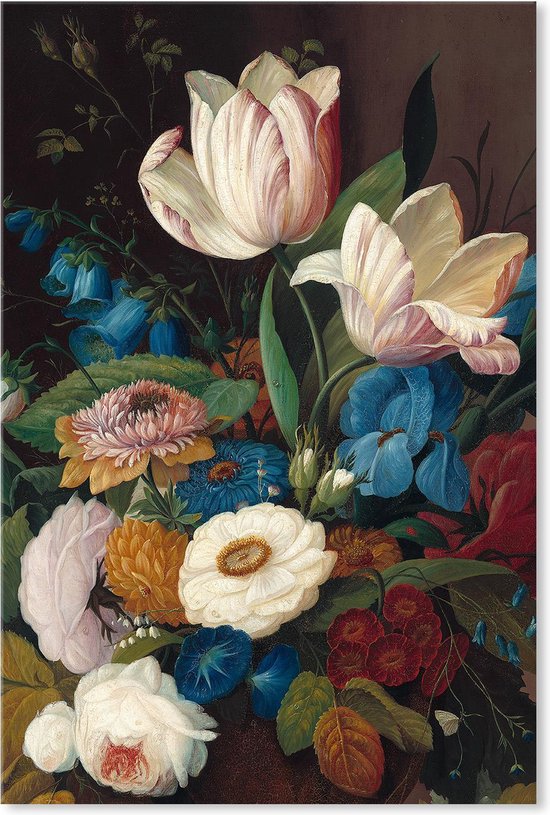 Graphic Message - Peinture de jardin sur toile d' Plein air - Fleurs - Severin Roesen - Tulipes - Extérieur