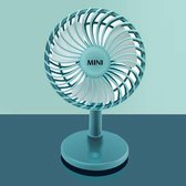 Zomerkoele en omklapbare desktop-miniventilator (lichtblauw)