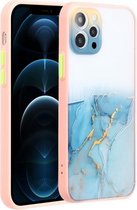 Inktschilderstijl TPU-beschermhoes voor iPhone 12 Pro Max (inktblauw)