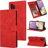 Voor Samsung Galaxy A32 Fantasy Klassiek Huidgevoel Kalfsleer Textuur Magnetische gesp Horizontale Flip PU lederen tas met houder & kaartsleuf & portemonnee (rood)