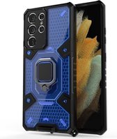 Voor Samsung Galaxy S21 Ultra 5G Space PC + TPU beschermhoes (blauw)