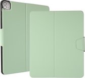 Elektrisch geperste textuur horizontale flip lederen tas met houder en pen-sleuf voor iPad Pro 12.9 2021 (mintgroen)