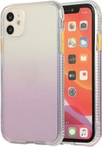 Gradiënt schokbestendig TPU + acryl hoesje met afneembare knoppen voor iPhone 11 Pro (paars)