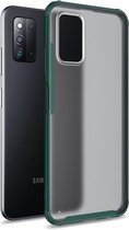 Voor Samsung Galaxy F52 5G Vierhoekige schokbestendige TPU + pc-beschermhoes (groen)