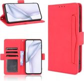 Voor Huawei P50 Skin Feel Kalfspatroon Horizontale Flip Leren Case met Houder & Kaartsleuven & Fotolijst (Rood)