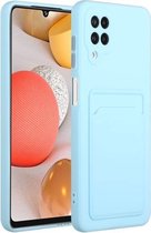 Voor Samsung Galaxy M12 kaartsleuf ontwerp schokbestendig TPU beschermhoes (hemelsblauw)