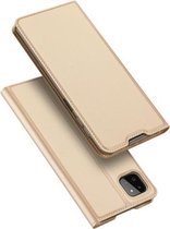 Voor Samsung Galaxy A22 5G (EU-versie) DUX DUCIS Skin Pro-serie Horizontale flip PU + TPU lederen tas met houder en kaartsleuven (goud)