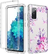 Voor Samsung Galaxy S20 FE 2 in 1 hoog transparant geverfd schokbestendig PC + TPU beschermhoes (roze)