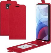 Voor Motorola Moto G Power 2021 R64 Textuur Enkele Verticale Flip lederen beschermhoes met kaartsleuven en fotolijst (rood)