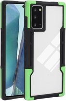 Voor Samsung Galaxy Note20 TPU + pc + acryl 3 in 1 schokbestendige beschermhoes (groen)