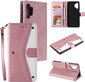 Voor Samsung Galaxy A32 4G Stiksels Kalf Textuur Horizontale Flip Lederen Case met Houder & Kaartsleuven & Portemonnee (Rose Goud)