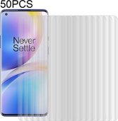 Voor OnePlus 8 Pro 50 PCS 3D Gebogen Zeefdruk PET Volledige Dekking Beschermfolie (Transparant)