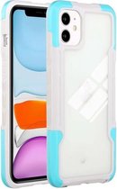 TPU + pc + acryl 3 in 1 schokbestendige beschermhoes voor iPhone 11 (hemelsblauw)