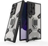 Voor Samsung Galaxy Note 20 Ultra Space PC + TPU-ringhouder beschermhoes (zilver)