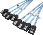 Mini SAS-naar-SATA-datakabel met gevlochten net Computerkast Harde-schijfkabel, specificatie: 4SATA-0,5m