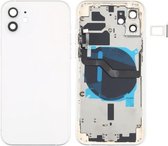 Batterij-achterklep (met toetsen aan de zijkant & kaartlade & voeding + volumeflexkabel & draadloze oplaadmodule) voor iPhone 12 (wit)